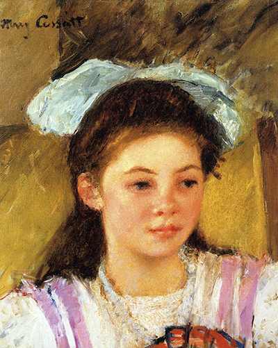 Ellen Mary Cassatt with a Large Bow in her Hair Mary Cassatt